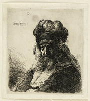 KG 03860
          <br/>
          Oude man met bontmuts en gesloten ogen ( B 290 )
          <br/>
          <em>Rembrandt (1606-1669)</em>